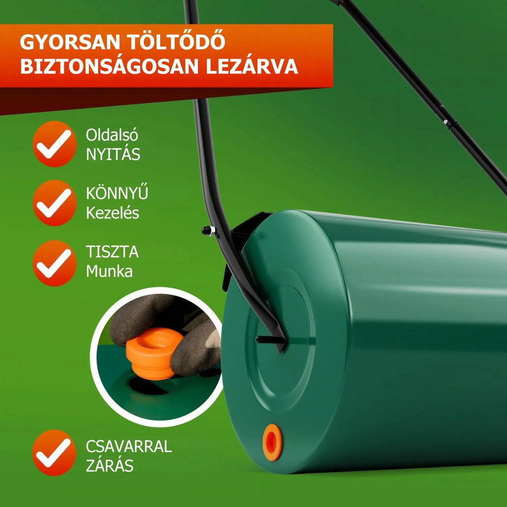 FARMER fűhengerező, 57cm, zöld Jurhan