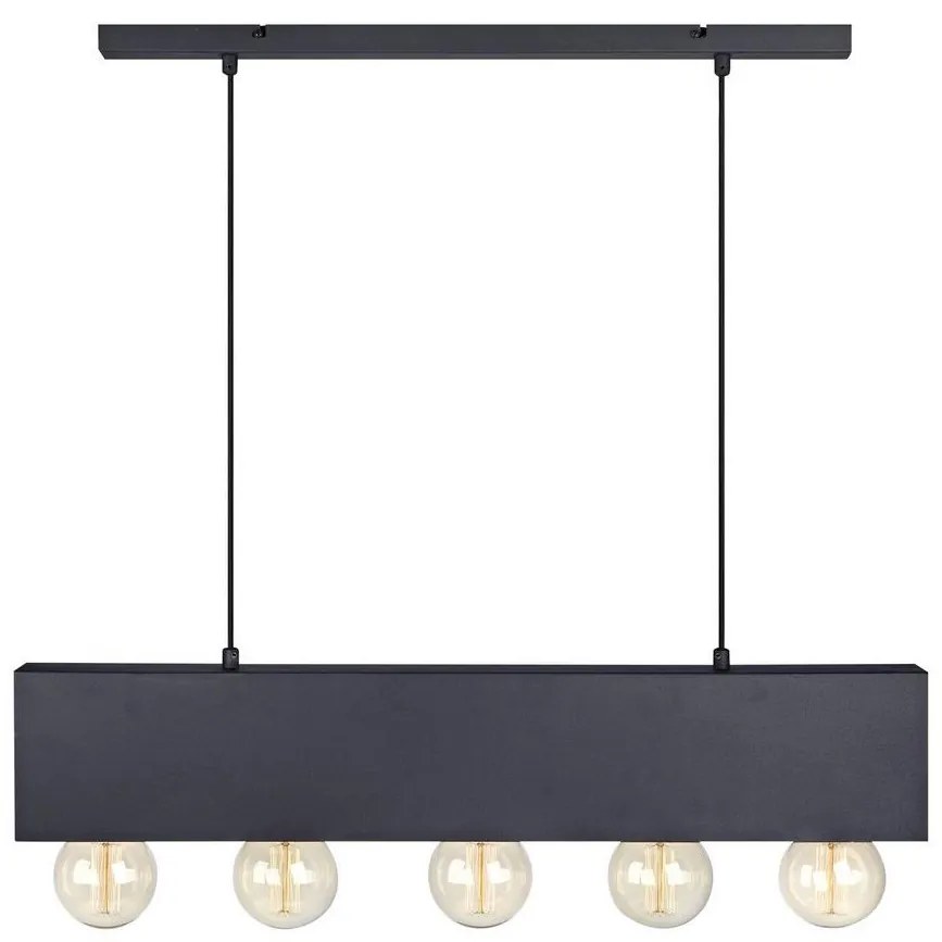 Markslöjd 107037 - Csillár zsinóron COUTURE 5xE27/40W/230V fekete