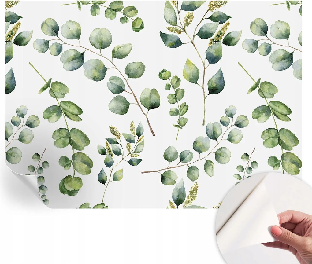 Mosható öntapadós fotótapéta étkezőbe Zöld levelek 208x146 cm