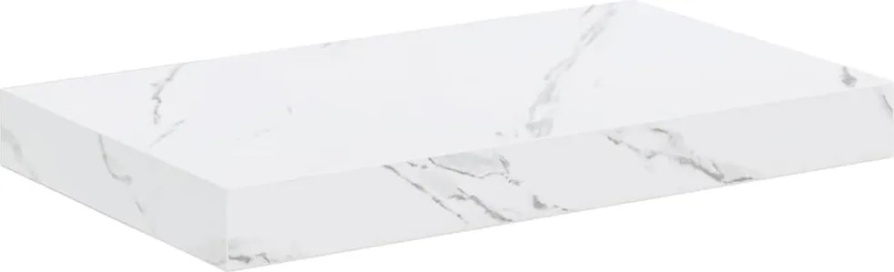 vidaXL Falpolc Falra szerelhető Fehér márvány 40 x 23,5 x 4 cm Faanyag