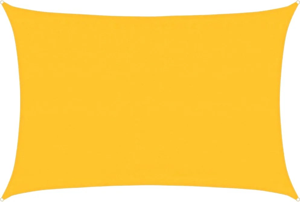 vidaXL sárga négyszögletű HDPE napvitorla 160 g/m² 2,5x5 m
