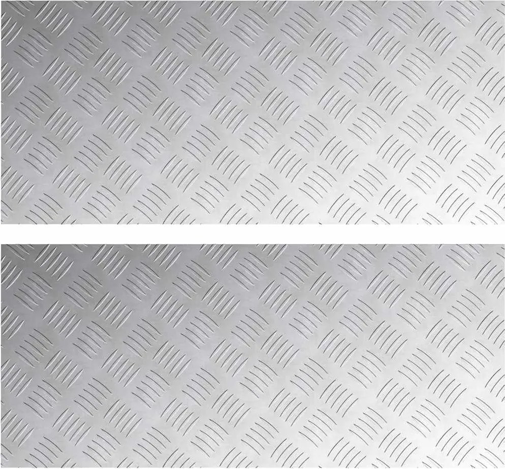 vidaXL Lépcsőfok Négyszögletes 2 pcs Ezüst 90 x 40 cm Alumínium