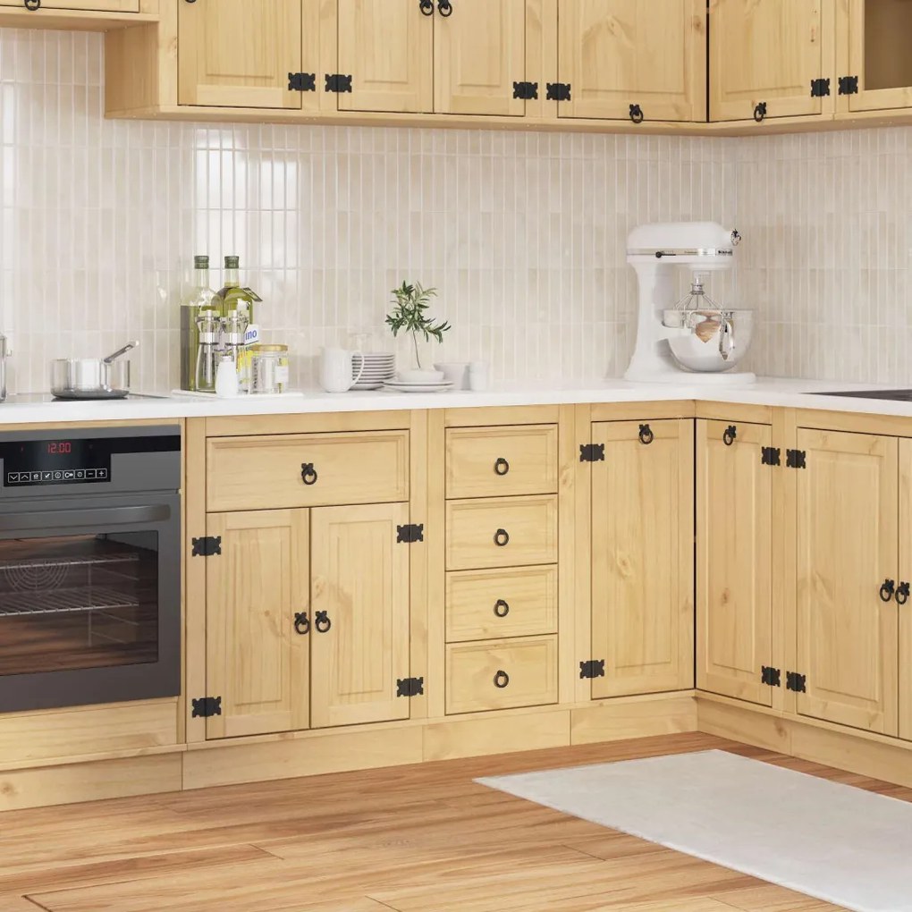 Cabinet fiókkal tárolóval Méz 40 x 46 x 81,5 cm Tömör fenyőfa