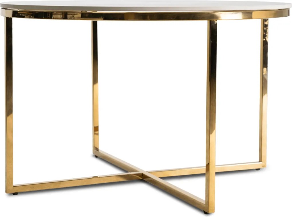 Kerámia asztal fehér márvány/arany színben MARINE