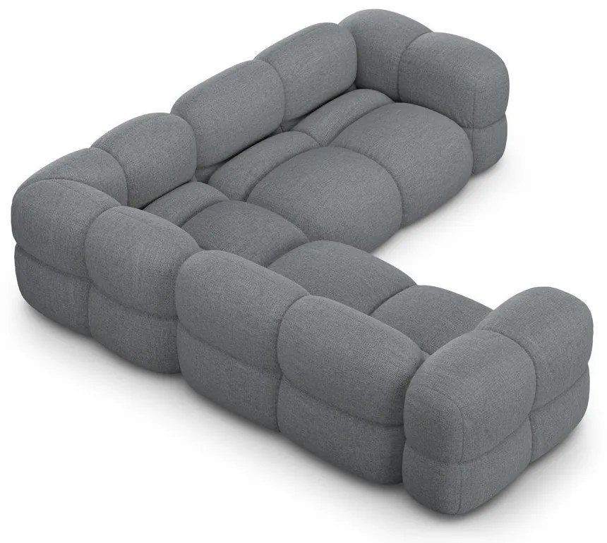 Szürke sarokkanapé Loretto – Cosmopolitan Design