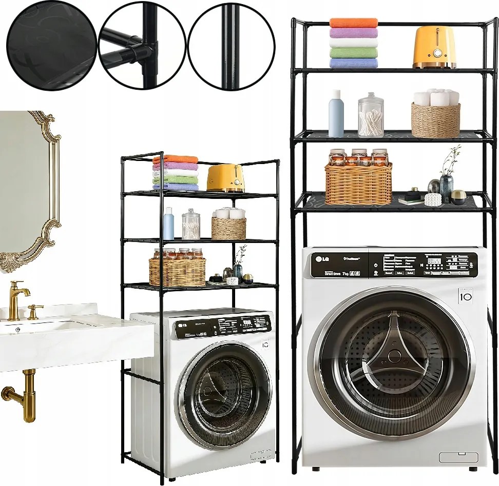 Mosógéptartó Állvány, Mosógép Feletti Wc, Felépítményes Szekrény, Wc Szekrény, 3 Polc