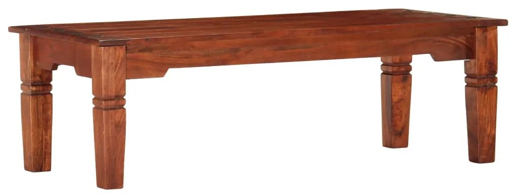 vidaXL tömör akácfa dohányzóasztal 110 x 50 x 35 cm