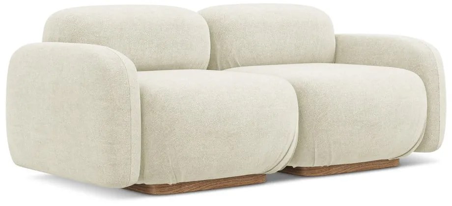 Krémszínű buklé moduláris kanapé 190 cm Ailani – Makamii