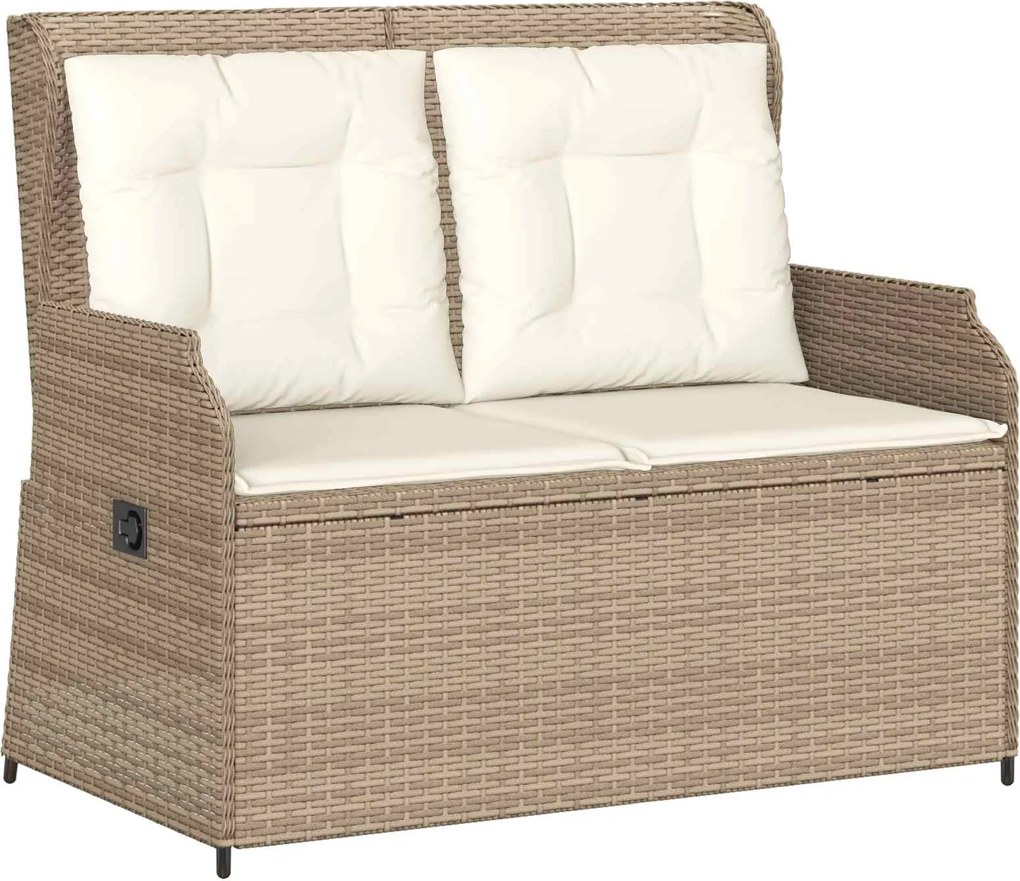 vidaXL Kerti pad Bézs polirattan