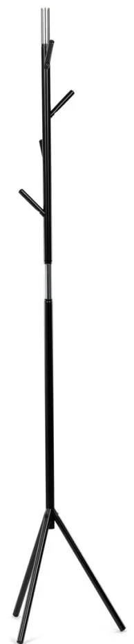Modern Állófogas, magasság 179 cm, fém szerkezet, matt fekete lakk, teherbírás 6 kg
