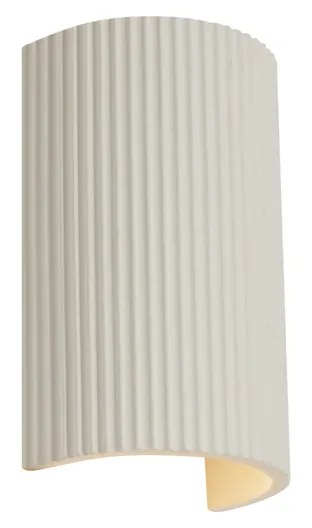 Skandináv fali lámpa fehér félkör alakú 2-lámpás - Plaster
