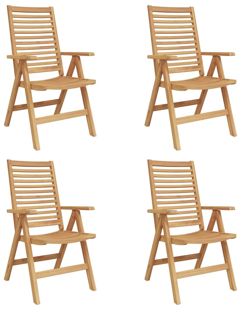 vidaXL Kerti Szék 4 pcs Barna 52 x 64.5 x 108 cm Tömör tíkfa