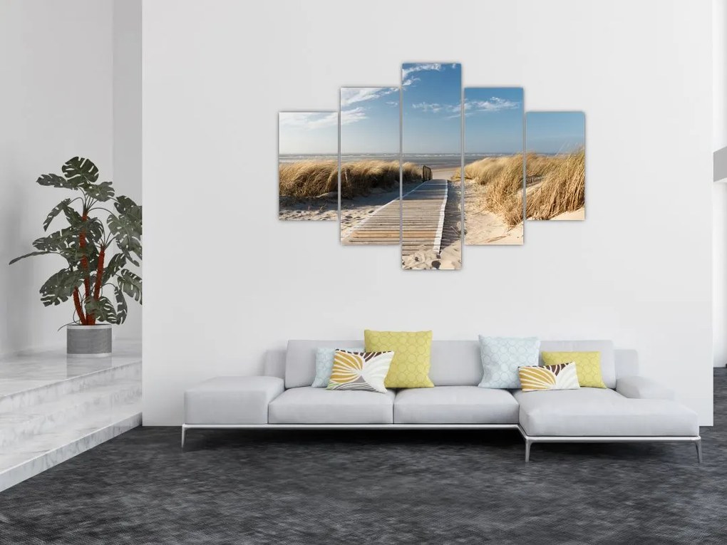 Kép - Homokos strand Langeoog szigetén, Németországban (150x105 cm)