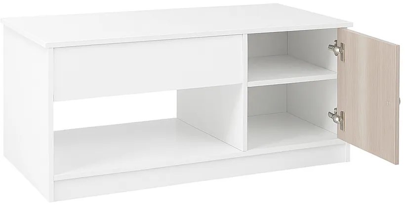 Modern dohányzóasztal emelhető asztallappal és tárolórekeszekkel