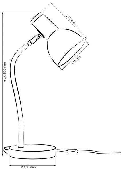 Asztali lámpa MIMI 1xE27/10W/230V sárga