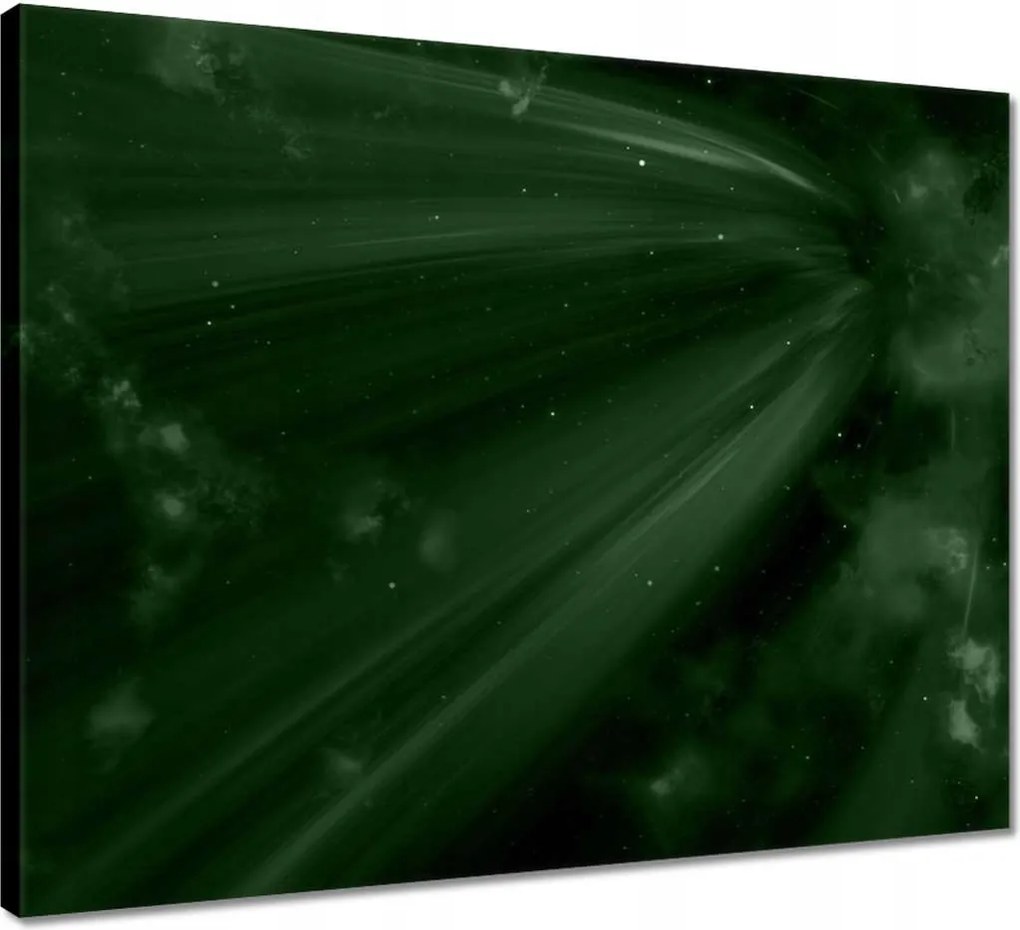 Vászonkép 50x40 Palackzöld Kozmosz