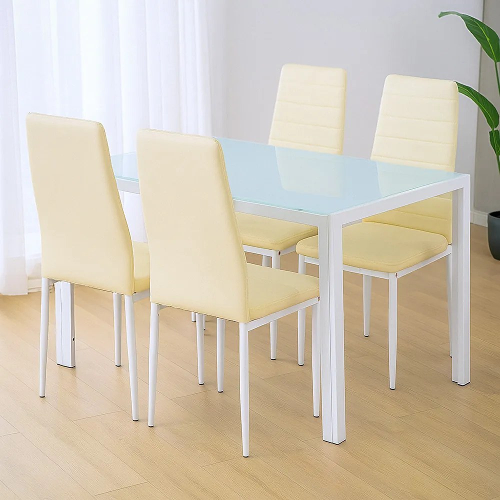 Tino NOVA Étkezőszék bézs textilbőr + fém