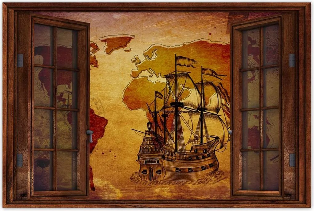 Poszterek 90x60 Régi vintage térkép