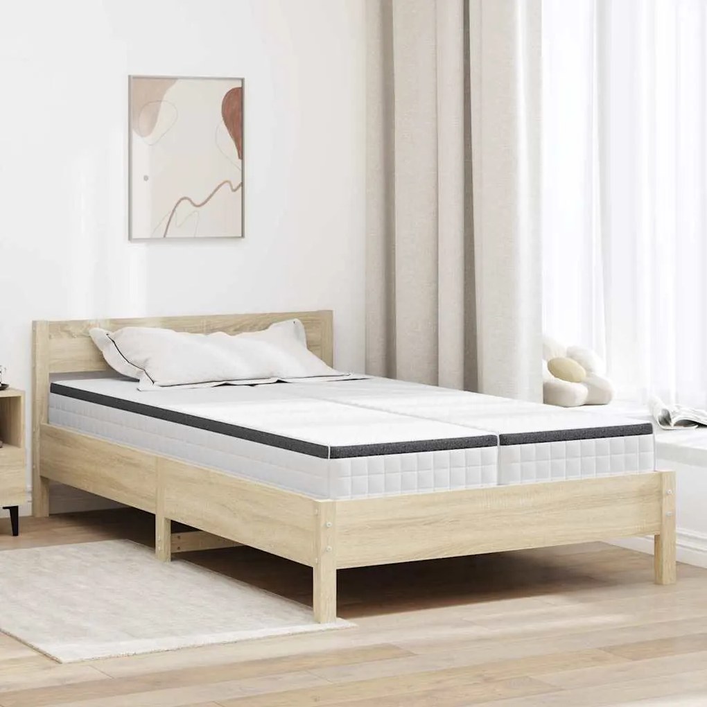 Matrac 2 pcs Fehér és Szürke 60 x 200 cm Bonell Rugó