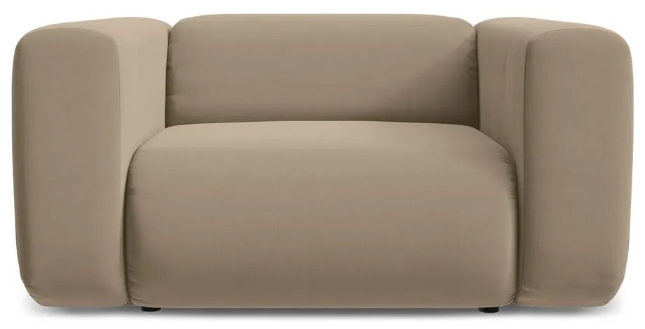 Bézs bársony fotel Ekahi – Makamii