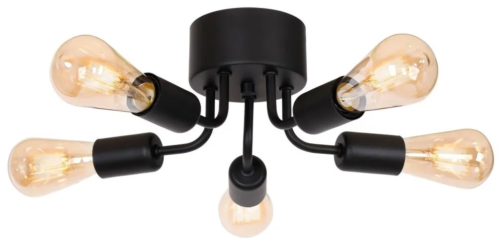 Csillár BRENDA 5xE27/60W/230V fekete