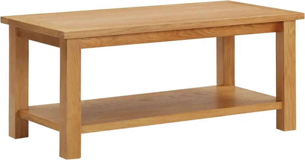 vidaXL tömör tölgyfa dohányzóasztal 90 x 45 x 40 cm