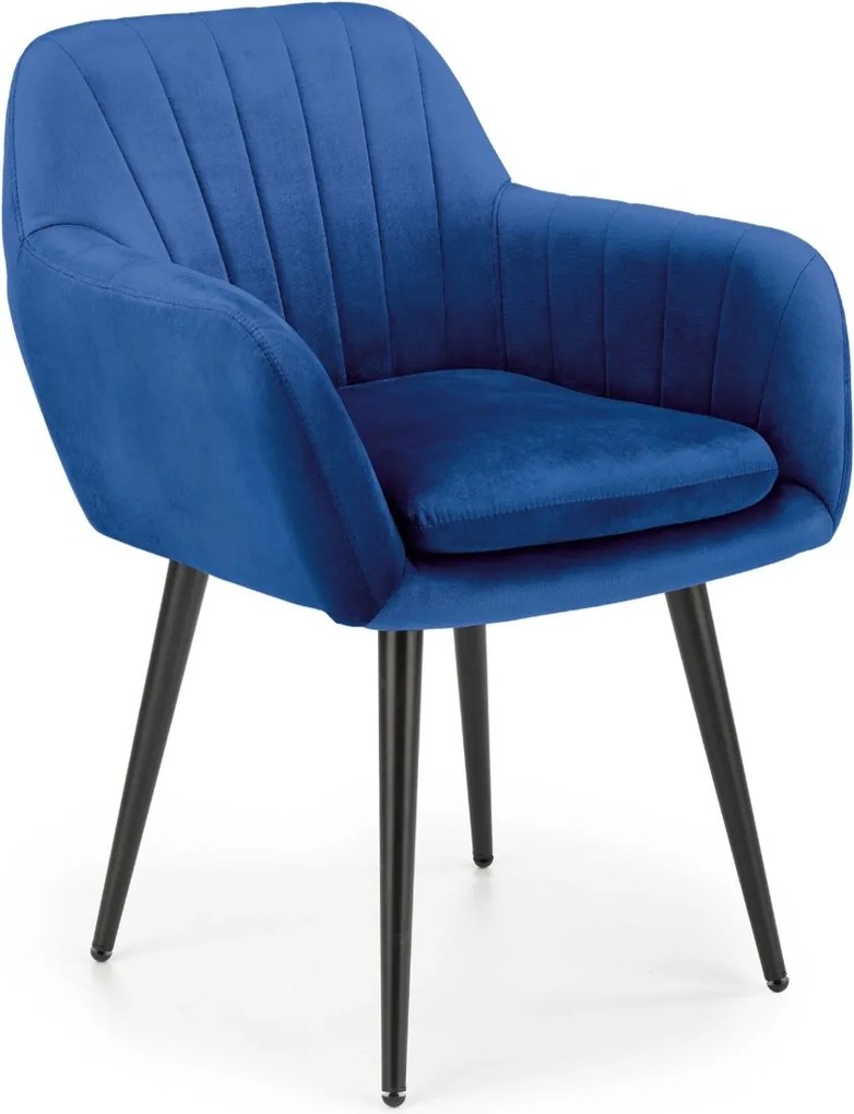 Velúr kárpitozott szék fésülködőasztalhoz, nappaliba, étkezőbe kék K429