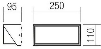 Redo 90238 - LED Kültéri fali lámpa SPECTRA LED/16W/230V 3000K IP54 szürke
