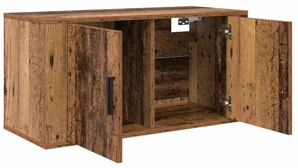 vidaXL Fali TV szekrény szett 2 pcs Öreg fa 80 x 34,5 x 40 cm Faanyag