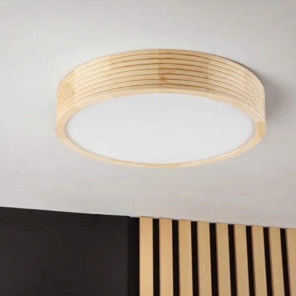 Mennyezeti lámpa NATURAL MODERN 2xE27/15W/230V, átmérő 37,5 cm, fenyő