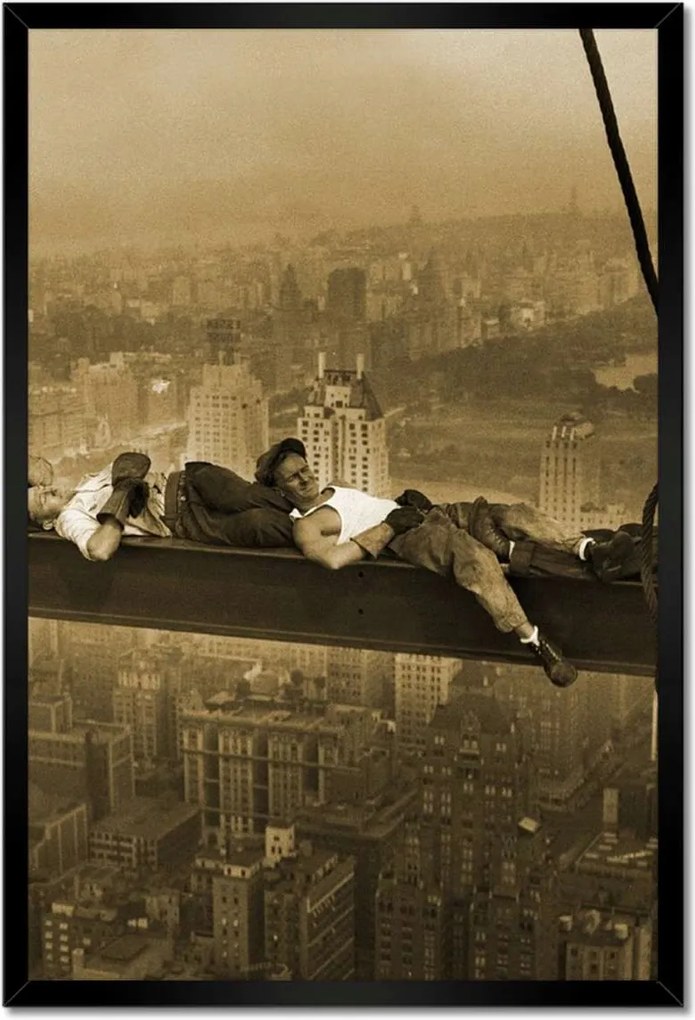 Poszterek keretben 40x60 Munkások a gerendán