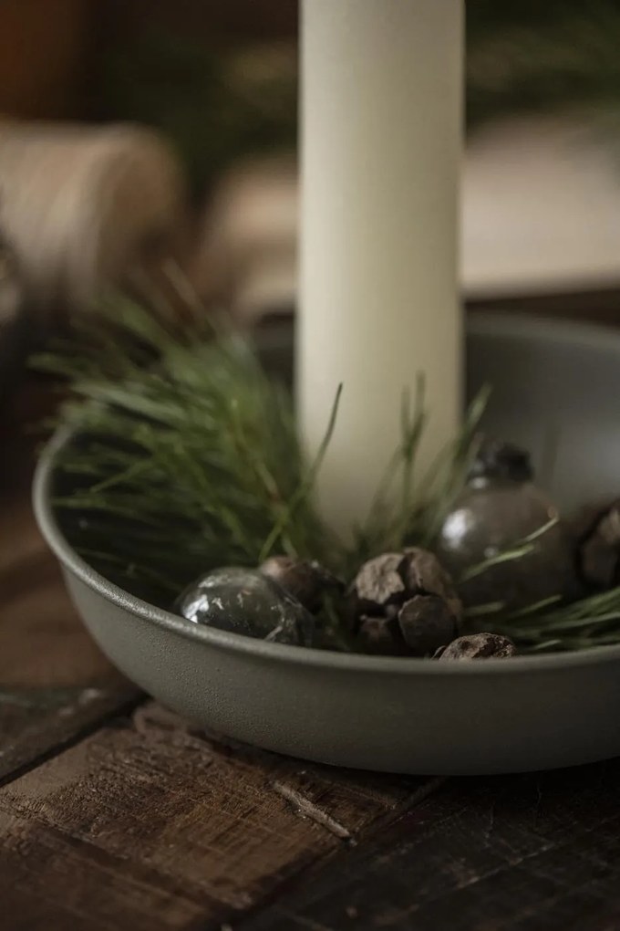 IB Laursen Zöld fém tál NON FOOD, átmérő 19 cm