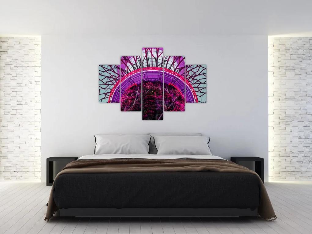 Absztrakt kép - lila ágak (150x105 cm)