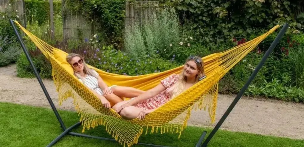 Acél Függőágy állvány szett Erős XL Függőágy 2 személyes robusztus állvány