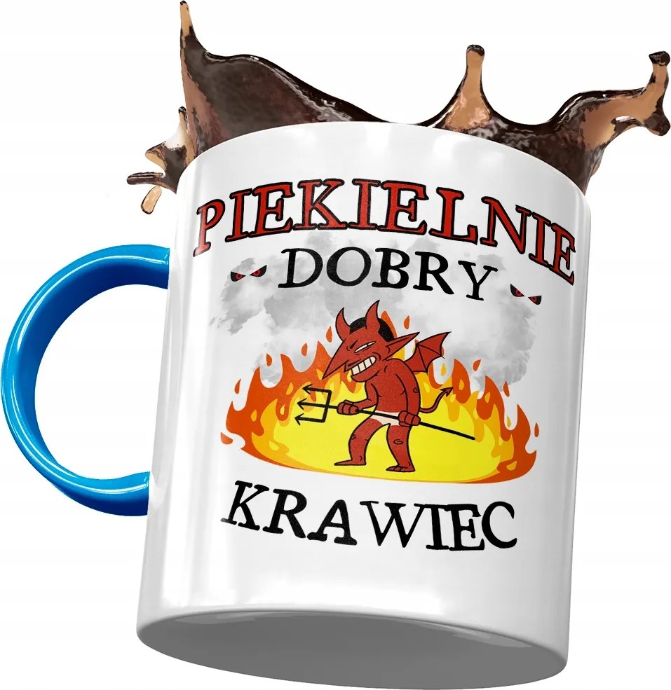 Kék Bögre Szabónak Pokolian Jó Nyomtatott Fotóval