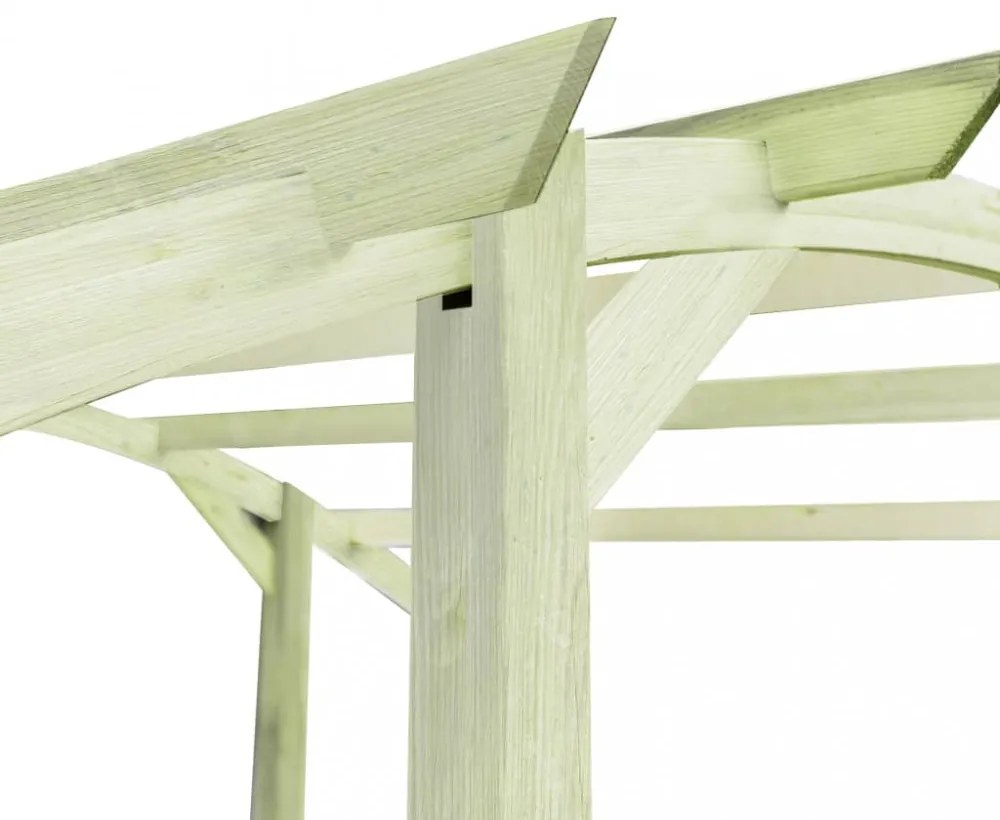 kerti pergola impregnált fenyőfalécekből 180 x 197 x 210 cm