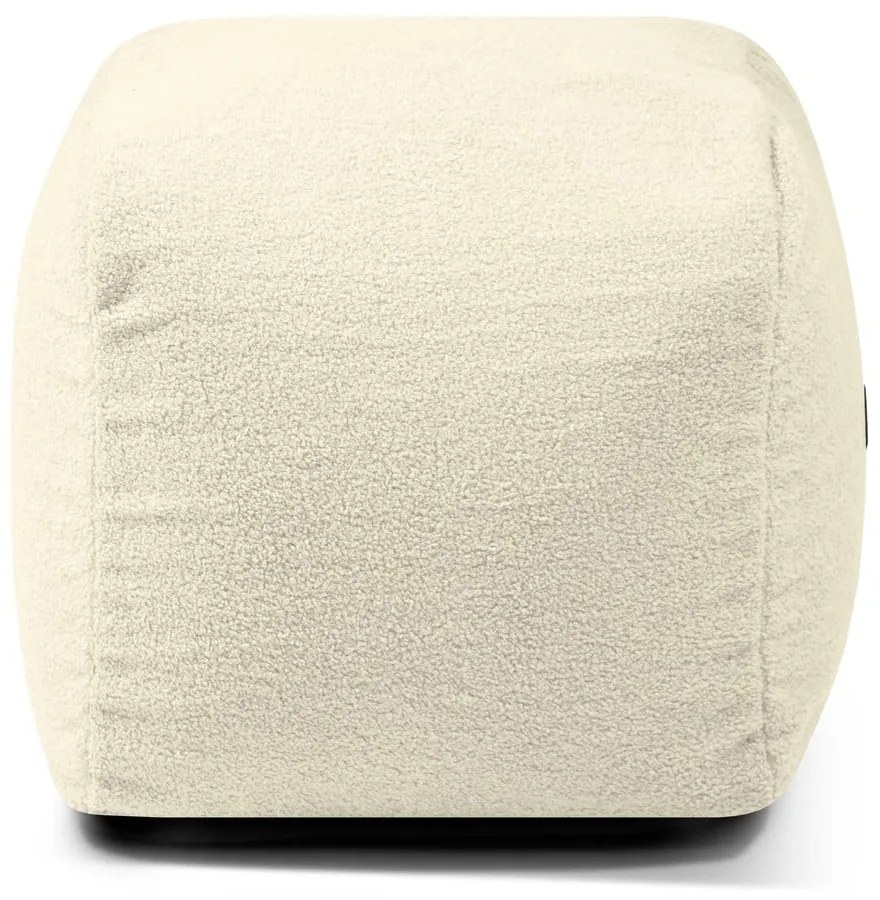 Krémszínű buklé babzsákfotel Plus 50 Lounge – SLOWDOWN