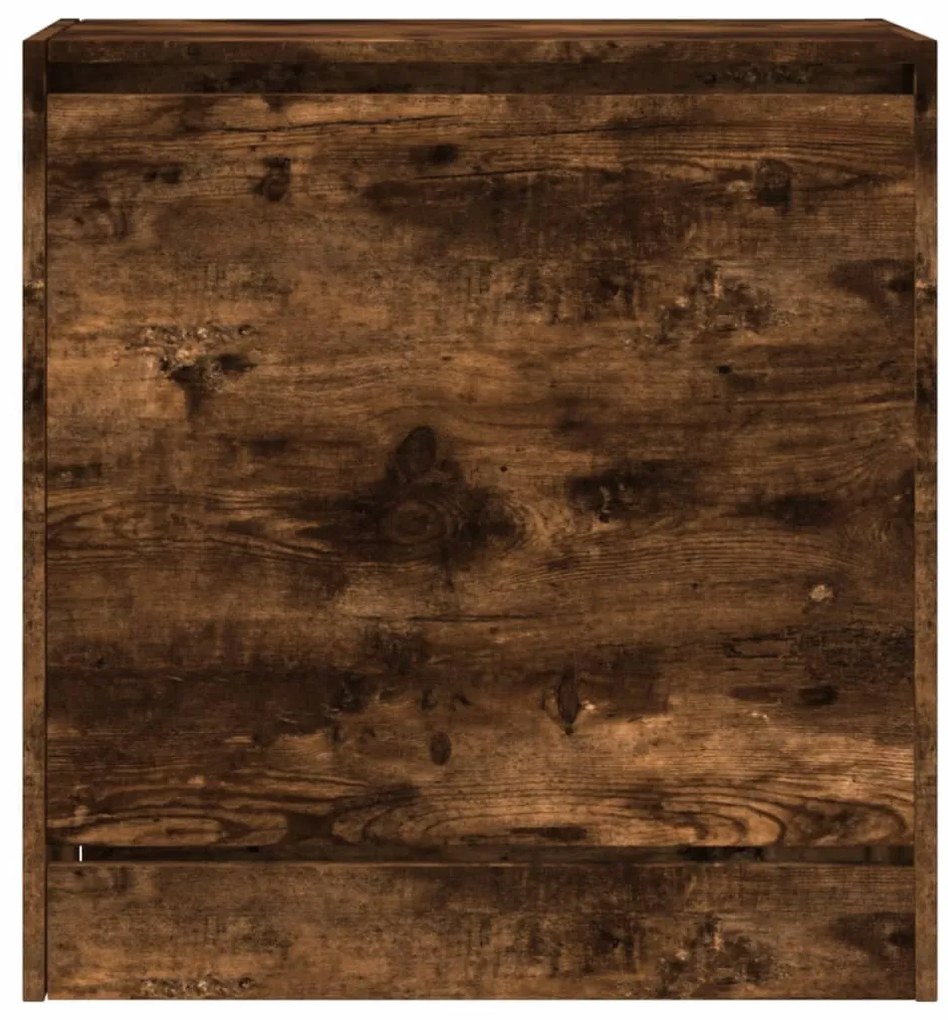 füstös tölgy színű szerelt fa cipőszekrény 60 x 34 x 63,5 cm