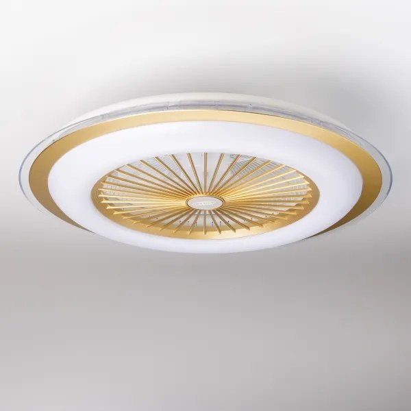 Brilagi - LED Dimmelhető lámpa ventilátorral RONDA LED/48W/230V arany + távirányító