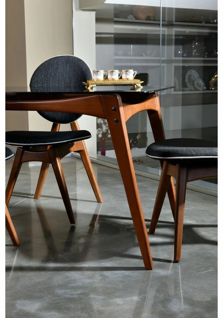 Touch Anthracite and Walnut étkezőszékek, 2 db