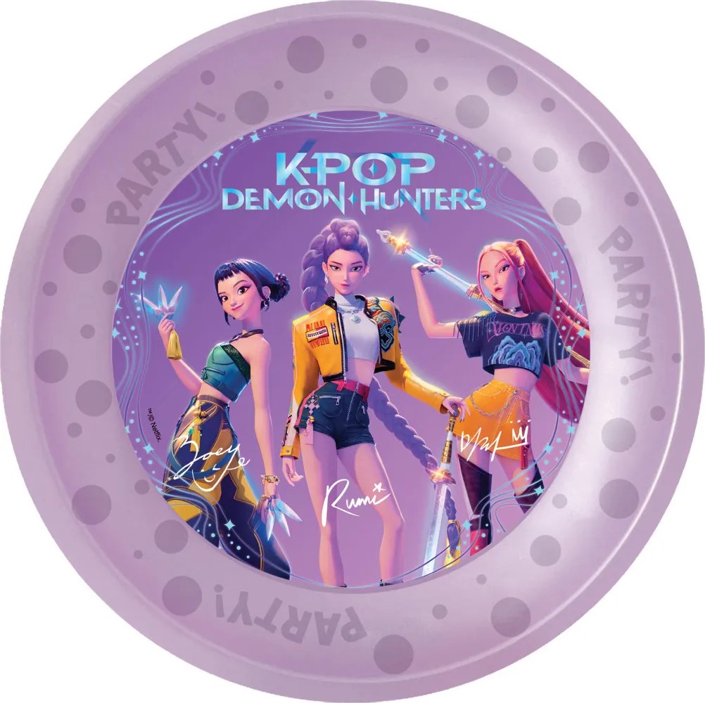 K-pop Démonvadászok Honmoon micro prémium műanyag lapostányér 4 db-os szett 21 cm
