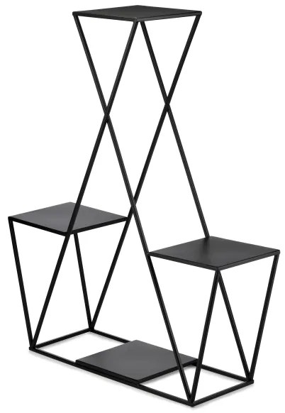 Virágállvány 95x78 cm fekete