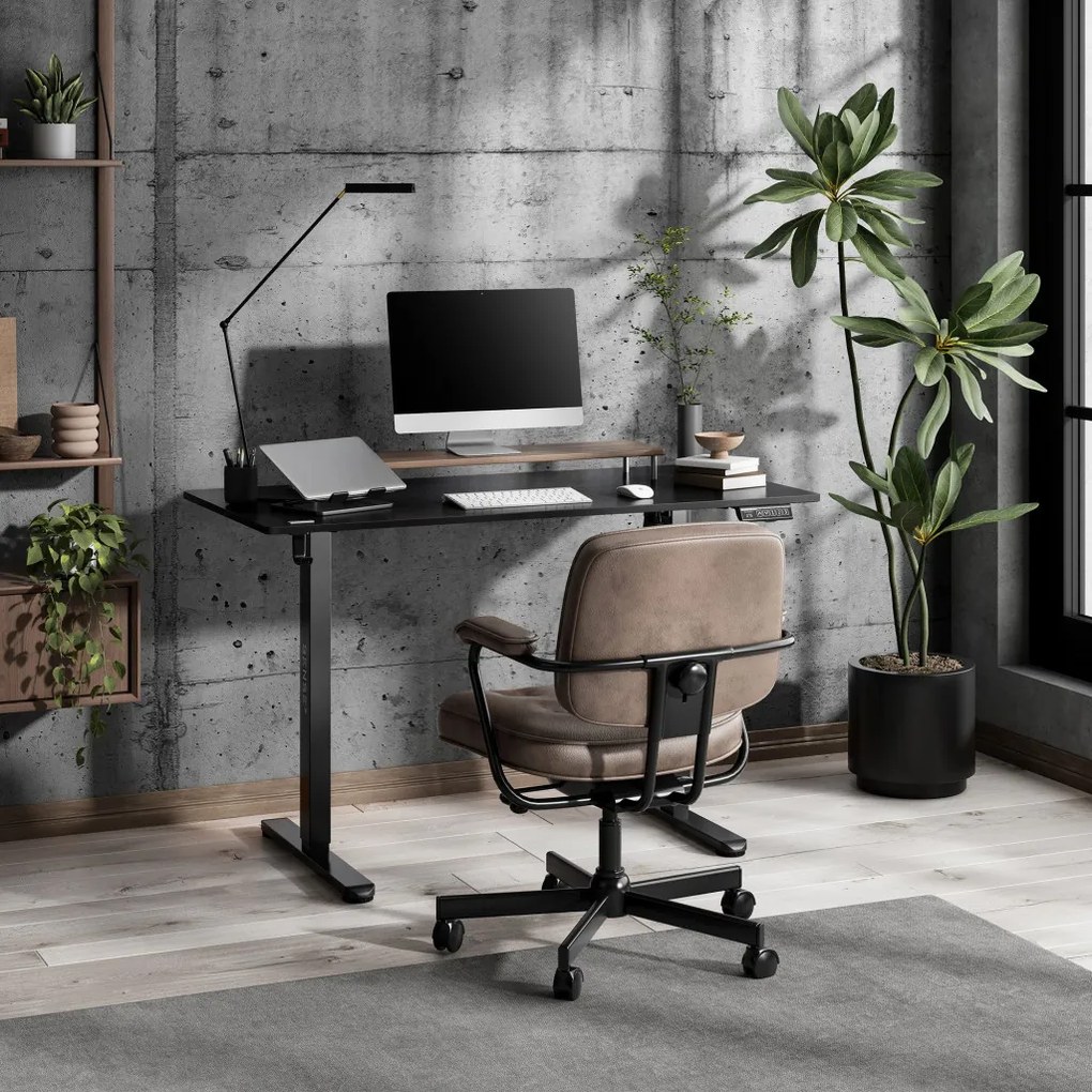 Állítható magasságú íróasztal Nojo Light 120 cm x 60 cm fekete