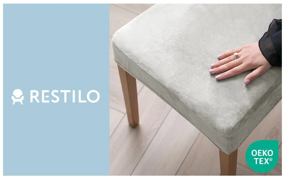 Világosszürke gumis szék huzat szett 4 db-os 48 cm Sento – Restilo