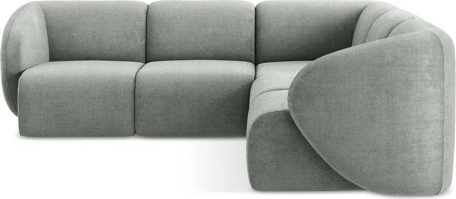 Szürke zsenília sarokkanapé Lani – Makamii