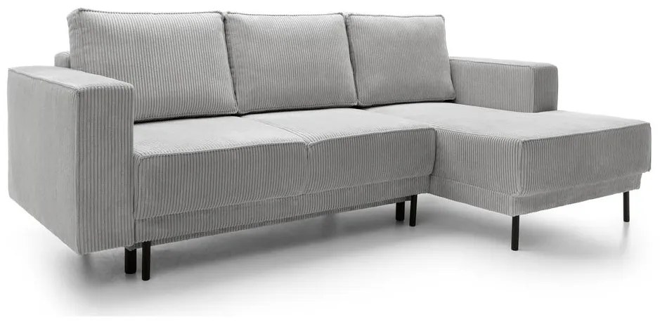 Sarokkanapé Rodriguez mini (J) (világosszürke + fekete). Akció -15%. 1099132