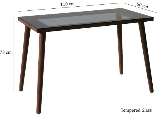 Munkaasztal COZY 73x110 cm fenyő/fekete