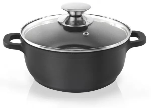 Grande tapadásmentes, alumínium edény üvegfedővel, ⌀ 24 cm - Orion