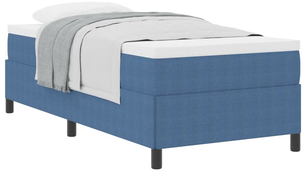 vidaXL Ágykeret Kék 90 x 200 cm Bársony anyag