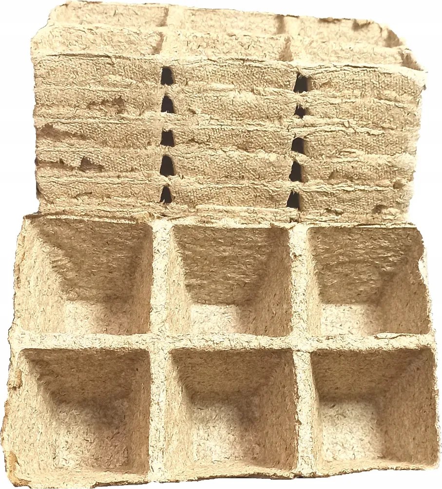 Négyzet alakú tőzeg kaspó 6x6/60 Jiffy